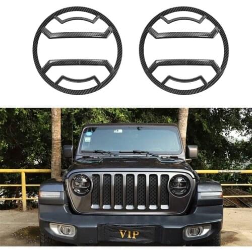 Lamp Hoods ABS Car Headlight Lamp Decoration Cover Accessories for Jeep Wrangler JL 2018+ for Jeep Gladiator JT 2018
