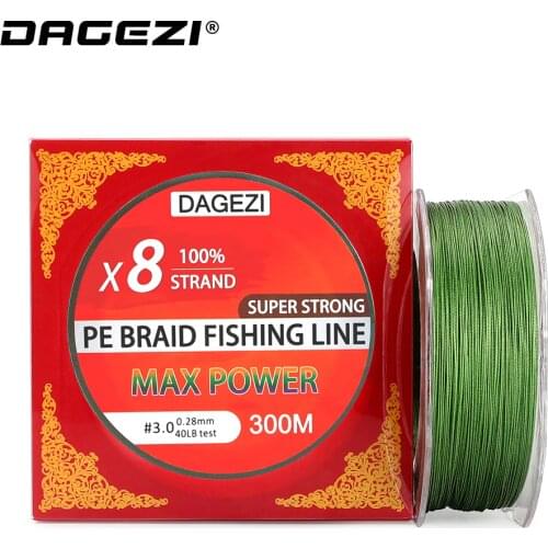 DAGEZI Nano-coating 8 Strands Braided Fishing Line 300M/150M Multifilament PE Line 10-80LB Fishing Lines For Carp Fishing Tackle