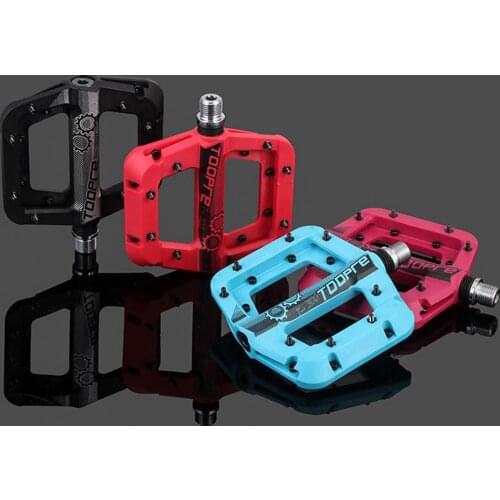 MTB Bike Nylon Pedals Road Bicycle Platform Pedals Sealed Bearing Widen Anti-slip Footboard Bearing Quick Release Flat
