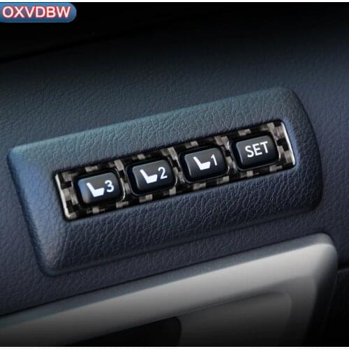 For LEXUS CT 200h F-SPORT accessories nterior Car Styling 3D Carbon Fiber Seat adjustment panel Decoration Stickers