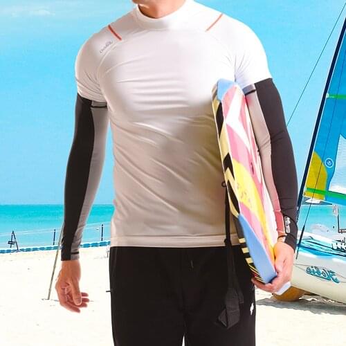 OhSunny Summer Outdoor Men Anti-UV Arm Sleeves UPF 50+ Sun Protection Hand Cover Cool Chill Breathable Driving Cycling