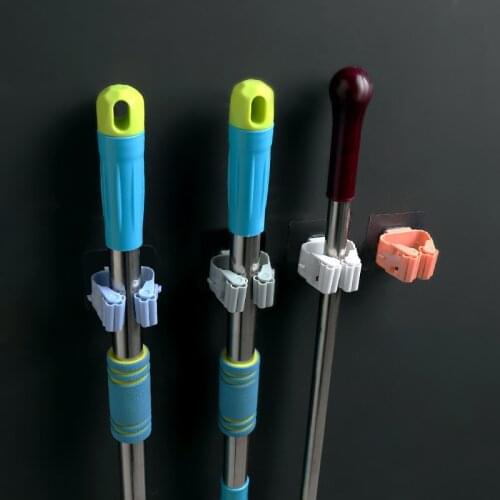 Wonderlife Wall Mounted Mop Organizer Holder Brush Broom Hanger Storage Rack Kitchen Tool Bathroom Hanger Clip Seamless Mop Hook