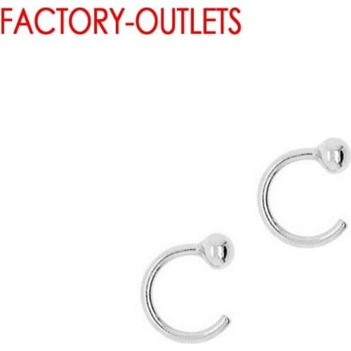 Authentic 100% 925 Sterling Silver Simple Style Tiny Circle Pattern Hoop Earrings For Women Fashion Earrings Jewelry Gift