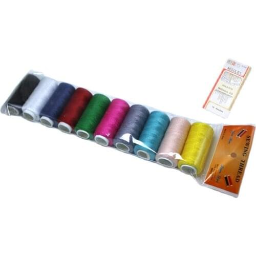 10 color manual 402 sewing thread/hand sewing thread matching /10 fixed color 16 gold tail needles