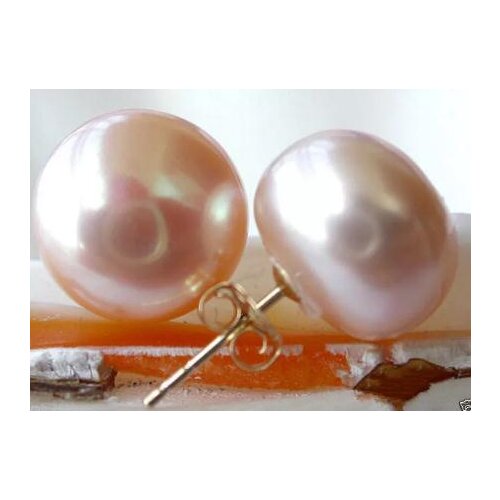 New Favorite Pearl Earrings Very Perfect 8-9mm Natural Pink Color Freshwater Pearls S925 Gold Color Silver Stud Earring