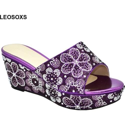 New Nigerian Party Pumps Women Luxury 2020 Rhinestone Wedding Party Shoes Nigerian Women Party Pumps High Heels Wedding Shoe