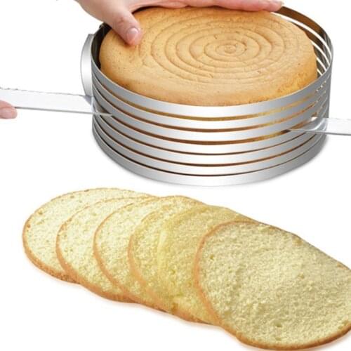 New DIY Adjustable Cake Cutter Slicer Mold Round Shape Bread Cake Slicer Cutting Fixator Layer Kitchen Baking Cooking Accessory