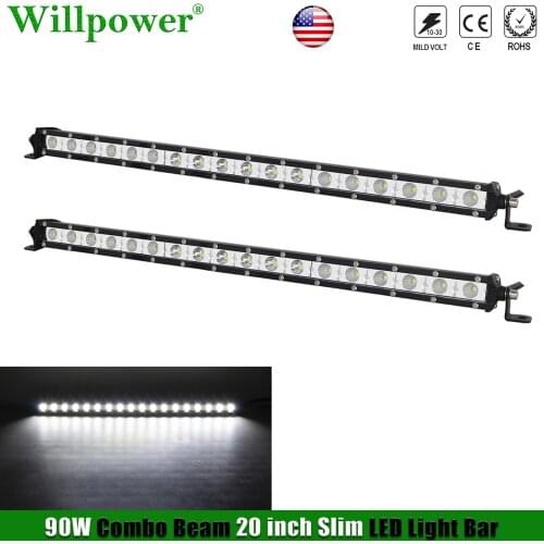 Offroad 20inch Single Row LED Light Bar Pickup 4WD 4x4 Truck Car Light Driving Fog Light Slim Lightbar Spot Flood Combo LED Bar