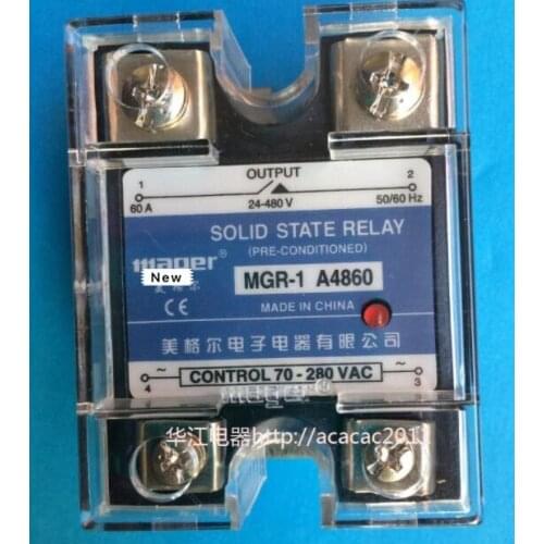 Mager Genuine new original Single-phase solid state relay 60A MGR-1 A4860 AC control AC 220VAC-AC