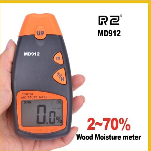 RZ Portable Wood Moisture Meter Hygrometer Timber Tree Density Digital Electrical Tester Measuring tool MD912
