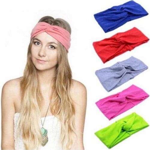 2pcs Twist Turban Headband for Women Lady Girls Elastic Headbands Headwrap Sporting Hairband Headwear Bandana Hair Accessories