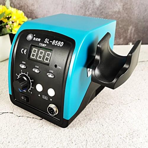 Hot Air Gun Welding Stand SL-858D Desoldering Station Three Groups Of Temperature Storage 750W Repair Tool With Welding Nozzle