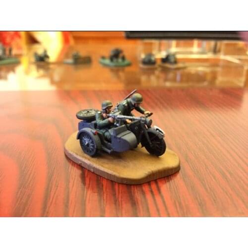 Super mini 1:72 resin figure painted German motorcycle r-12model toy