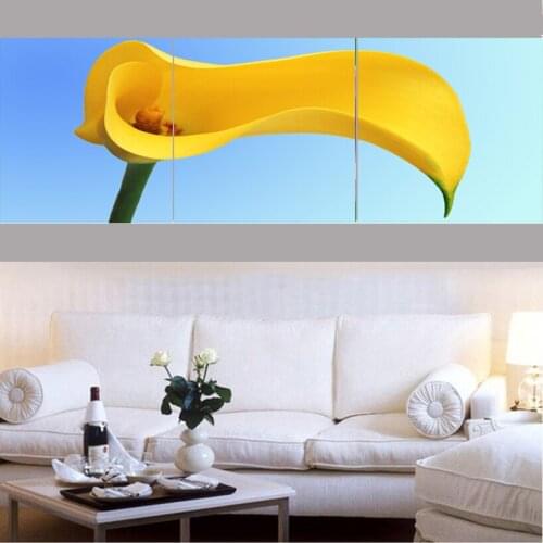 Yellow Calla lily flower Triptych Diamond Painting DIY 5D Full Diamond Embroidery Square Rhinestones Mosaic Kit Home Decor ZC113