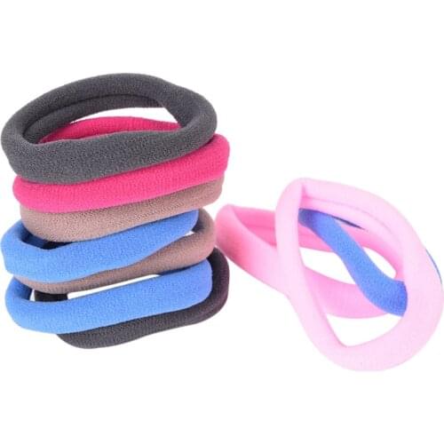 10 Pcs/lot Mix Color Candy Colored Elastic Ponytail Holders Accessories Girl Women Rubber Bands Tie Gum