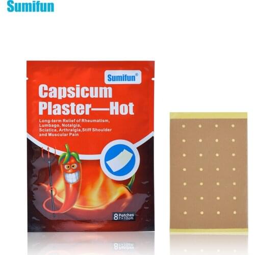 72Pcs/Bag Capsicum Plaster Hot Muscle Pain Back,Shoulder Pain Reliever Body Massage Relaxation Patch Joint Pain Health Care