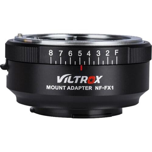 Viltrox NF-FX1 Lens Adapter w/Tripod Aperture Ring for Nikon G & D-Mount Lens for Fuji x-T2 X-T20 X-A2 X-A3 X-PRO2 Camera