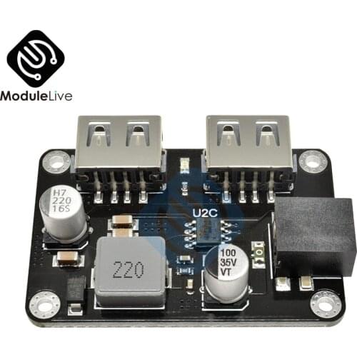 Dual Two USB DC 9V~32V 12v 24v to 5V 3A Output Charging Module Car Charger For Mobile Phone For BC1.2 Short Circuit Protection