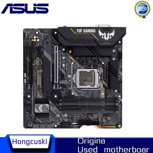 Used motherboard For Asus TUF GAMING B460M-PLUS Original Desktop Intel B460 B460M Motherboard LGA 1200 i7/i5/i3 USB3.0 M.2