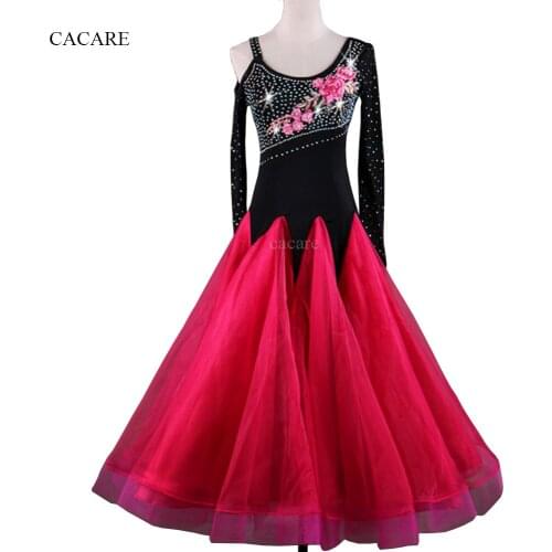 Ballroom Waltz Dresses Ballroom Dance Competition Dresses Standard Dress Women Tango Customized Size D0343 Rhinestones Appliques