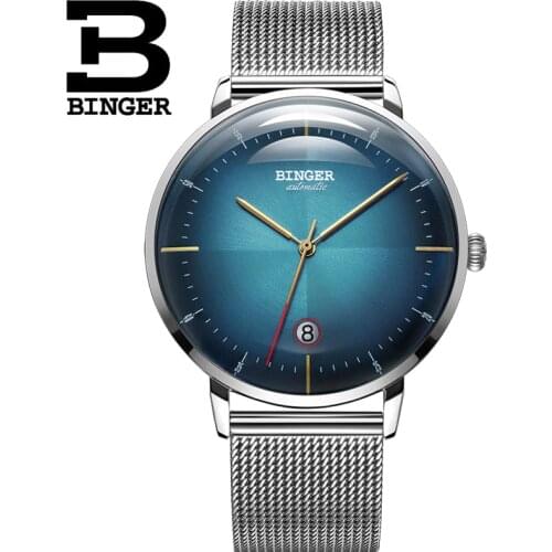 Switzerland BINGER Automatic Mens Watches Top Brand Luxury Mechanical Watches Import Japan SEIKO Movement Sapphire reloj hombre