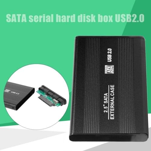 2.5 inch USB 2.0 to SATA HDD Case External 480Mbps SSD Hard Drive Enclosure Support Maximum Capacity 3 TB
