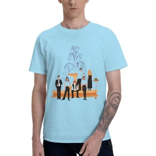 Fashion Friends TV Show T-Shirts Men Graphic T Shirts Short Sleeve I'll Be There For You Cartoon Comic Tshirt 100% Cotton Tee