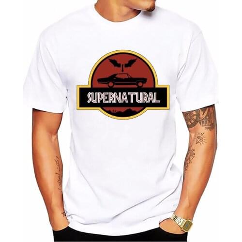 Carry On My Wayward Son T-Shirt Men Graphic Supernatural TV Series Print T Shirt Summer White Short Sleeve Casual Male Camiseta