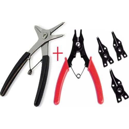 2ps/set Multifunctional Snap Ring Pliers Multi Tools Multi Crimp Tool Internal External Ring Remover Retaining Circlip Pliers