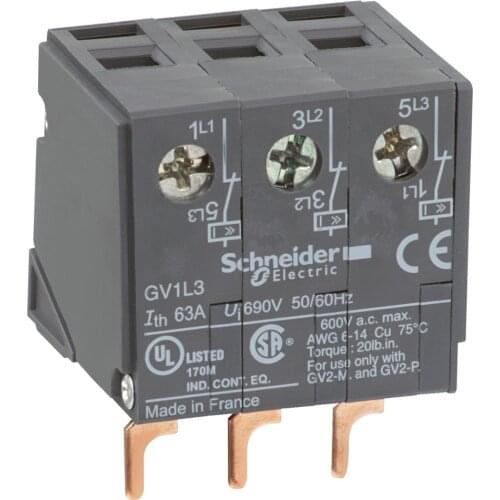 GV1-L3 GV1L3 Current limiter module, TeSys GV2, on device mounting