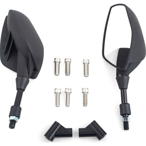 Motorcycle Rearview Mirrors Universial Motorbike 8mm 10mm Black Side Mirrors for Honda Suzuki Yamaha Kawasaki Scooter Ducati