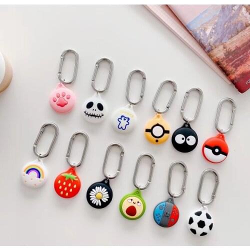 Cartoon Silicone Protective Sleeve Cover For Apple Airtags For Apple Locator Tracker Anti-lost Device Keychain Protective Sleeve