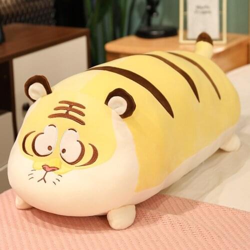 1pc Soft Stuffed Tiger Plush Toys Pillow Cartoon Animals Dog Kawaii Doll Down Cotton Toys For Children Christmas Present