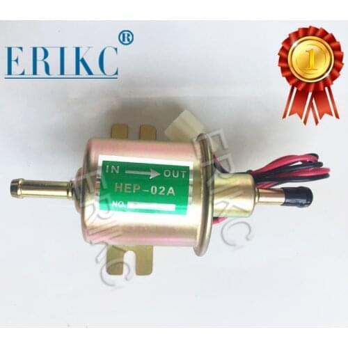 ERIKC Pump Universal 12v Electric Fuel Pump Low Pressure Bolt Fixing Wire Diesel Petrol Hep-02a for Car Carburetor Motorcycle