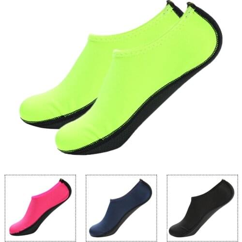 1 Pair Water Socks Aqua Swimming Shoes Snorkeling Non-slip Seaside Beach Breathable Diving Socks Fit For Women Man Surfing