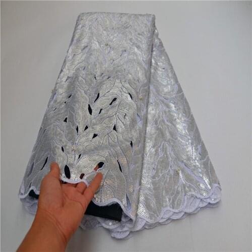 New Arrival High Quality African Organza Lace Fabric 2020 Nigerian French Sequins Lace Fabric For Dress OLP-238