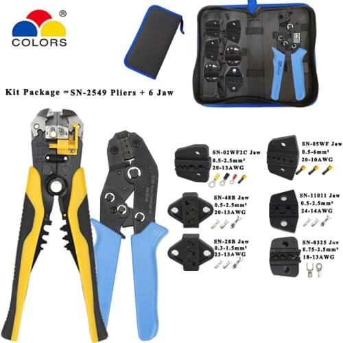 Crimping tools SN-2549 SN-48B pliers jaw kit stripping wire cutters pliers for plug/tube/insulation terminals clamping tools