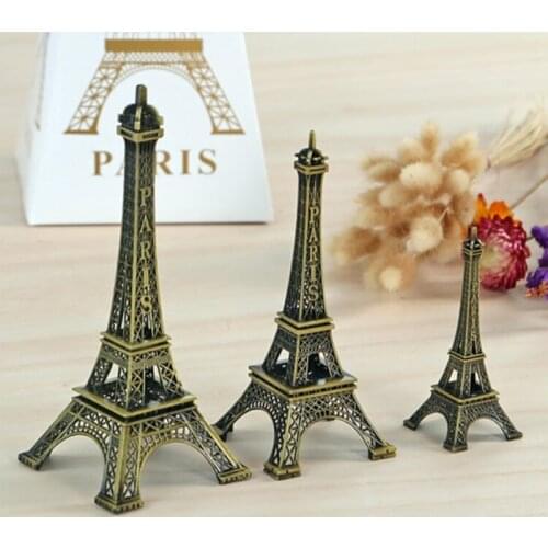 Paris Eiffel Tower Model Figurine Creative Desktop Art Crafts Travel Souvenirs Home Office Decorations Festival Gifts