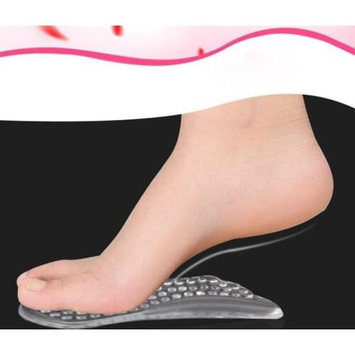 1 Pairs Transparent Silicone five-point Arch Pad Invisible Half Yard Pad Correction Massage With Sticky Forefoot Care Pad