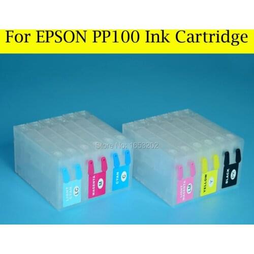 2 Set/Lot Empty PP-100 Ink Cartridge For Epson PP100 PP100N PP100AP PJIC1 - PJIC6