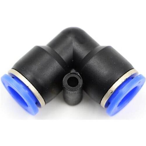 PV 10MM Pneumatic Tube Air Fitting Plastic Union Elbow L Connector Pipe Hose Push In Coupler PV3/8 PV-10 One Touch Quick Joint