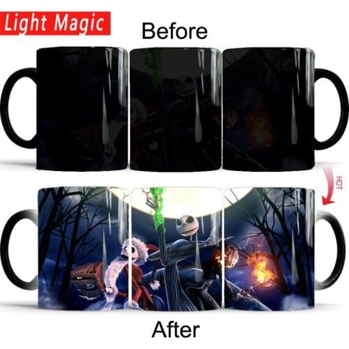 The night befor christmas mug 350ml heat changing color coffee mug tea cups best gift for yourself