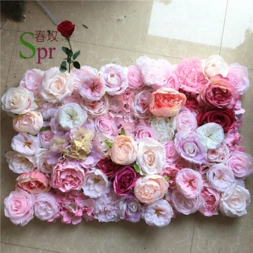 SPR mix color high quality beautiful flower wall pieces flower wall panel wedding backdrop artificial flowers for flower wall