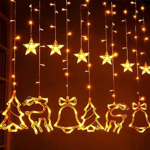 2m LED Fairy Lights Christmas Garland Curtain Lamp 220V String Light Party Patio New Year Christmas Decorations for Home Bedroom