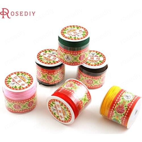 C256)1 Roll,about 100m 0.8mm Polyester Chinese Knot Rope Cord for Bracelets Beads Making Jewelry Accessories Findings Wholesale