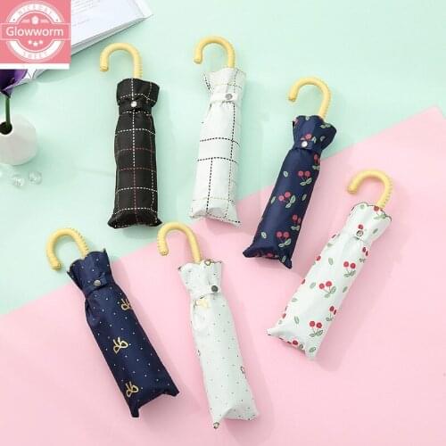 Embroidered 500*6K rattan hook handle ultralight 30 percent umbrella portable vinyl UV protection sun umbrella female umbrella