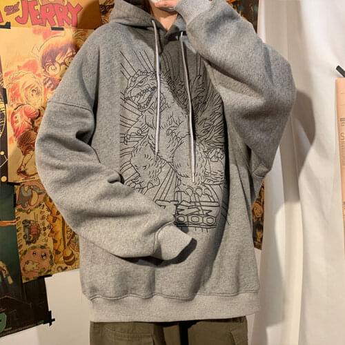 Ladies Winter Fashion Hoodie Women Solid Color Printed Hoodies Dinosaur Sportswear Sweatshirt Long Sleeve Harajuku Casual Coat