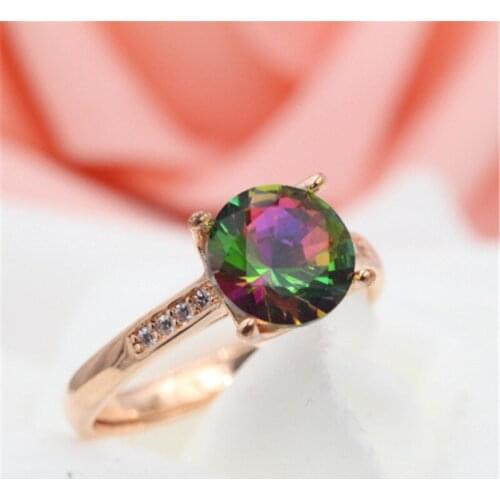 Free Shipping Fashion Jewelry 5 carat /3 carat Rose gold Color Austrian Crystal Eagagement Wedding ring for women Gift C011