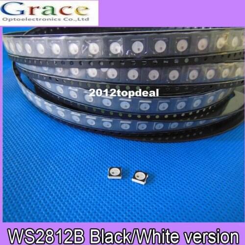10~1000pcs WS2812B (4pins) 5050 SMD Black/White version WS2812 Individually Addressable Digital RGB LED 5V