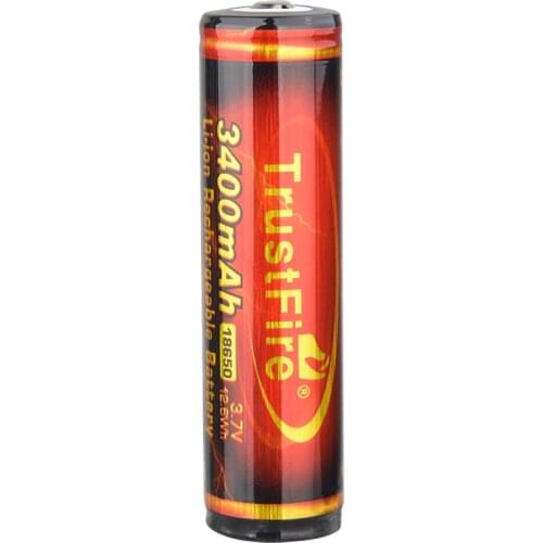 100% TrustFire 18650 Lithium Battery Cells 3.7V 3400Mah Li Ion Rechargeable Batteries for Electric Toy Bicycle Light Flashlight